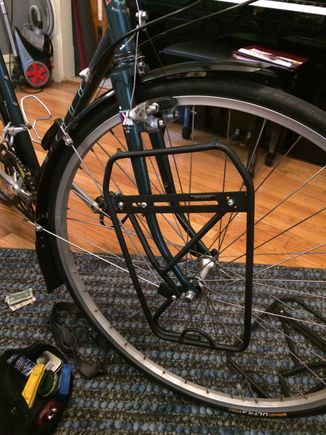 This is the Axium DLX Low Rider rack. It wins the award for most terrible designed piece of crap I’ve had the misfortune to come across. 
I’m hesitant to even donate it to the local coop, it’s really that bad.
