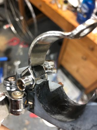 Cracked where the clamp hinges....