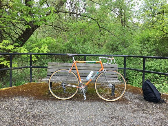 ‘72 Holdsworth/Harding Pro - 27mm tubulars make it a very nice ride.