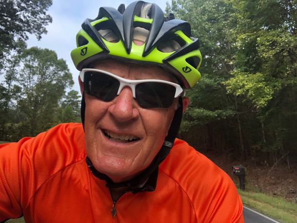 Riding selfie behind Doug and Rick