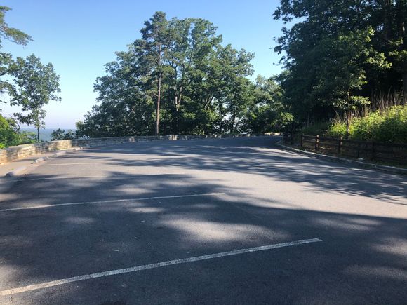 Empty parking lot up top. 