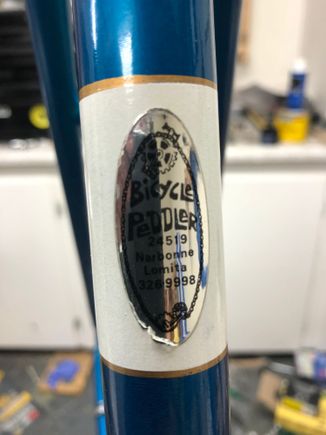 Cool bike shop sticker will remain...