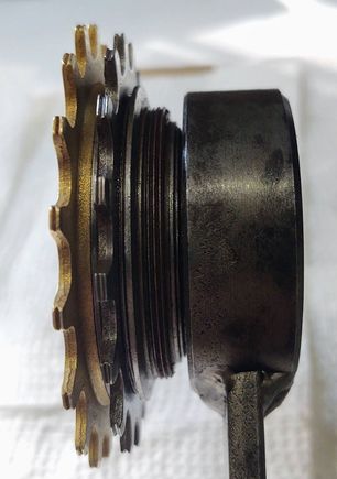 5. The body is threaded to the tool until it stops.  Note the threaded Stop is not yet installed.