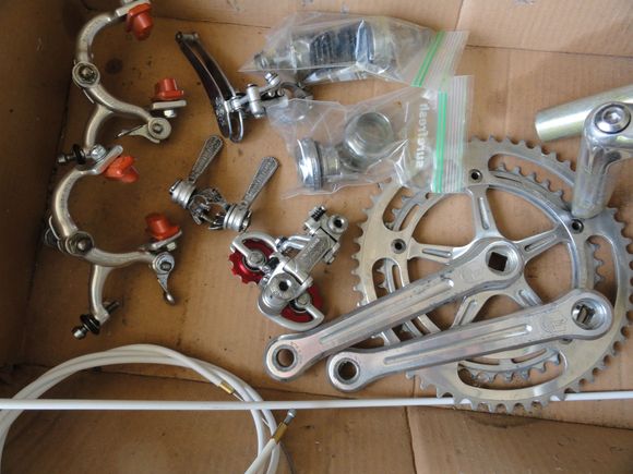 The small parts ready to box up for shipment to CO