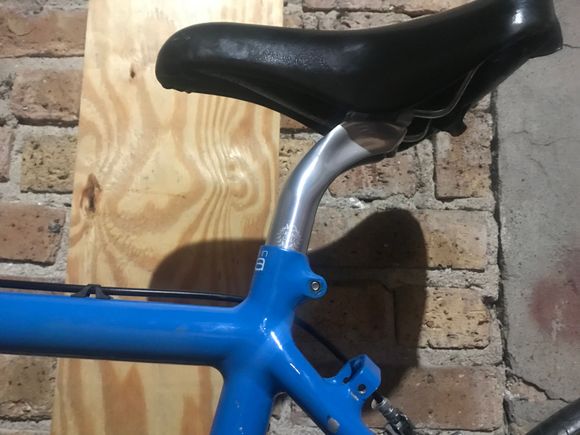 Gran Cru long setback seat post, + better saddle. 