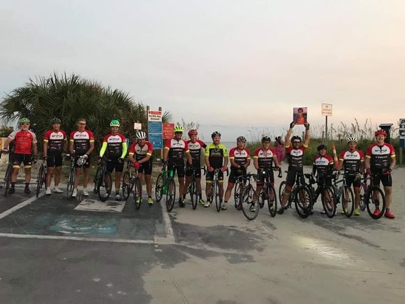 At the finish.