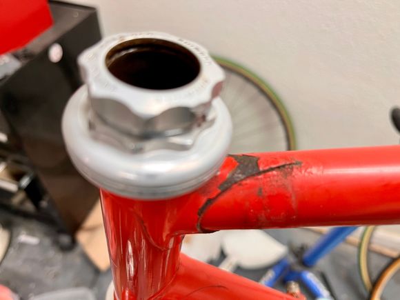 Dura Ace headset, long tapered lugs