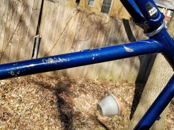 This is the only area with a fair amount of scratched paint