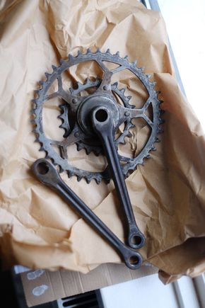 This is the Crankset I have now, but I am still looking for a period correct hollow steel set