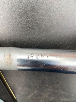 Serial number on frame and fork