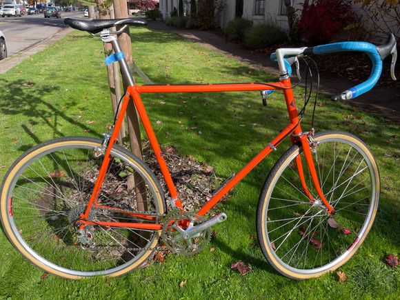 It’s a 531 trek, custom painted