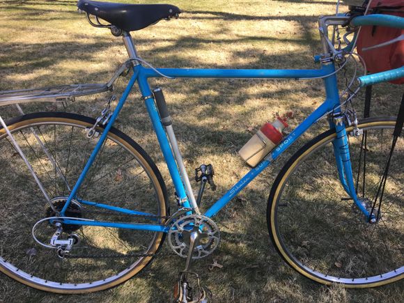 1973 mostly as I rode it except for new gearing and a newer B15 Brooks