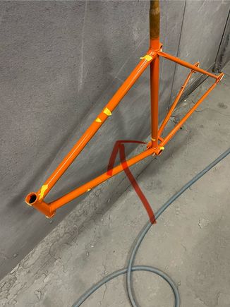 Those were caused when the still wet frame hit the support stand. Must sand and reshoot. 