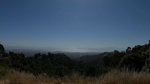 I arrived at the top of Grizzly Peak in time to see Tilden Park’s Redwood Railway steam train depart.