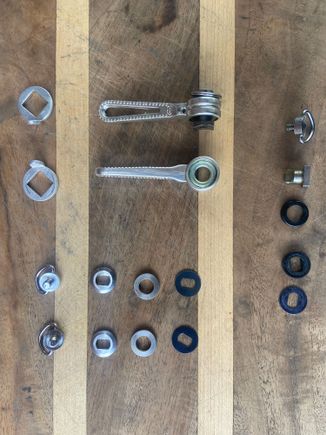 Extra parts and different widths to allow for customization. Was very cool that they shipped the braze on adapters included with the brake lever kit. 