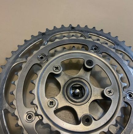 Those don't look like chainring bolts to me.