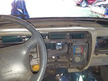 Test fitting a cracked dash assy