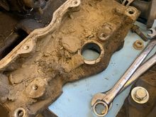 Tons of mud caked on the intake including a mouse nest I didn’t know about