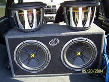 Kicker comp subs with some orion h2's ( vc's went )