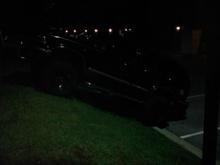 Night wheelin'. This is a lot steeper than it looks! : )