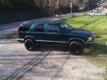 Before i lifted it....And After I put on the shackle lift