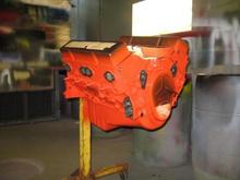 EASTWOOD CERAMIC PAINT IS GOOD FOR 650 DEGREES AND SPRAYES REAL NICE OUT OF THE GUN