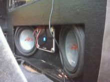 behind the seats, a little boom ha ha