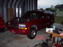 My 2000 Blazer in the middle of heart transplant