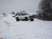 Blazer in snow B4 2" suspension