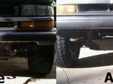 Before and after shot after I put on the once missing skid plate/oil filter door