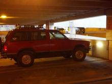 my blazer in the Parking garage