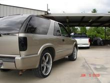 new wheels and tires   blacked out tail lights