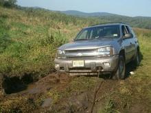 4wheeling with my stock Trailblazer. Marsh Fields.
