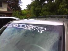 New windshield lettering and wind deflectors