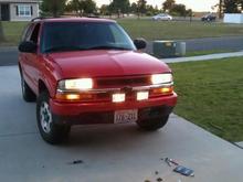 Driving and offroad lights on