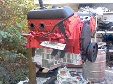 lots of cleaning &amp; 2 cans of VHT engine paint that was on clearance table at Advance for $0.05/per can, lol make fun of the color all you want, the price was crazy!!