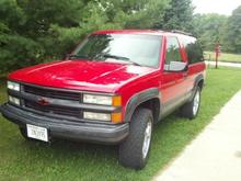 1994 K Blazer Sport 4x4 5.7L Vicrory Red - Charcol
20" Wheels Removed 79666mi