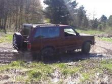 hitting a little mud hole.