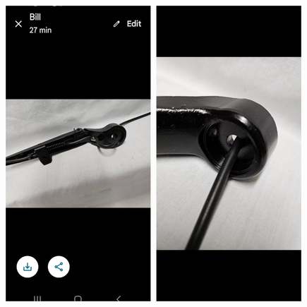 Photos of the replacement arm as purchased from O'Reilly Auto 
