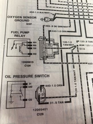 89 S15 Jimmy 4.3 Fuel Pump Circuit 