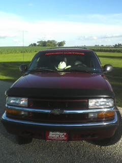 the front of her.. i wana get a brush guard for it with a couple lights soon.