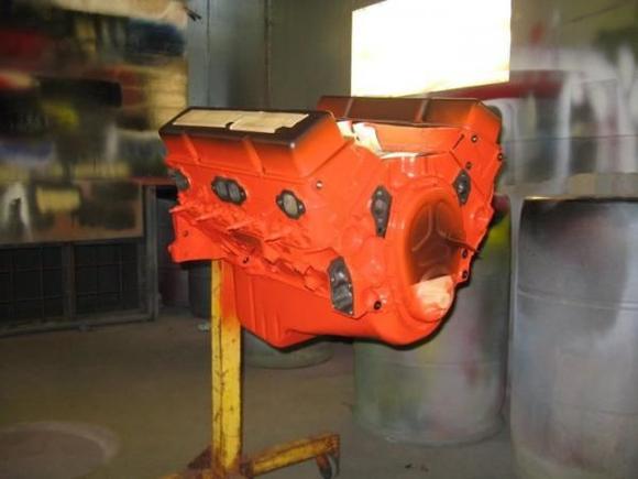 EASTWOOD CERAMIC PAINT IS GOOD FOR 650 DEGREES AND SPRAYES REAL NICE OUT OF THE GUN