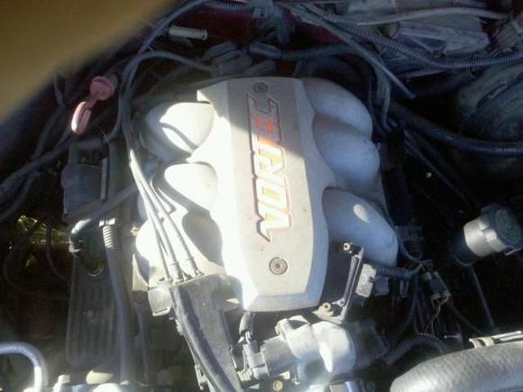 the messy engine bay