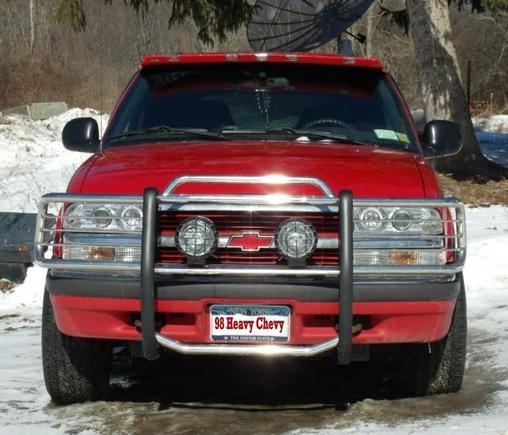 From the front w/ new lights and grille.