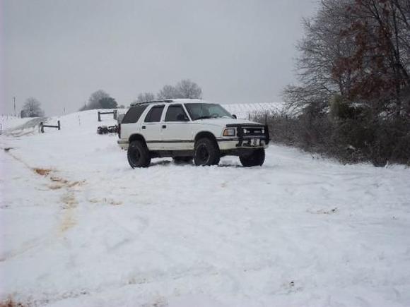 Blazer in snow B4 2" suspension