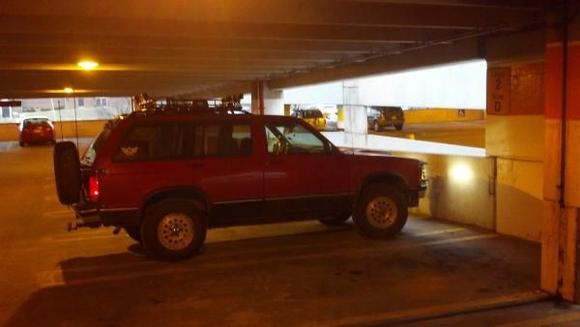 my blazer in the Parking garage