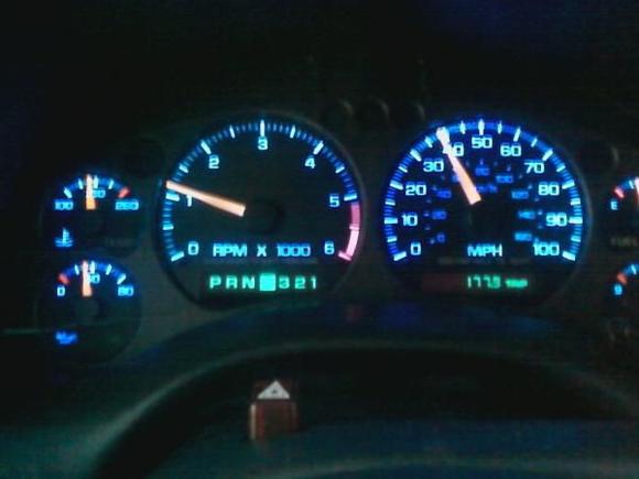 Blue LED instruments