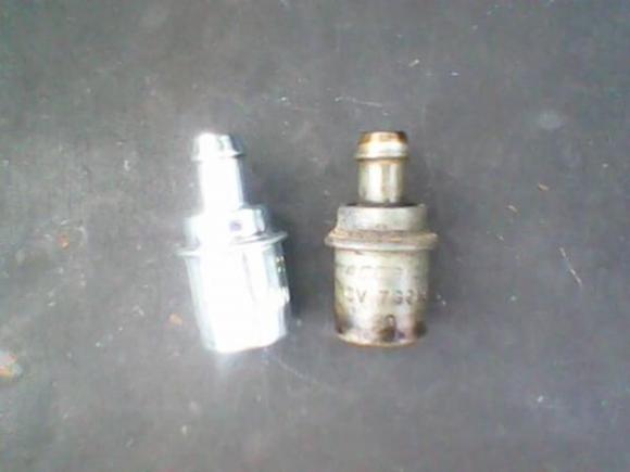 new pcv on left
old pcv on right