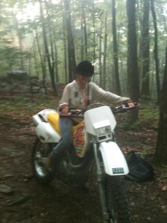 I'm just the passenger looking goofy. 
Jeff's DR 350
june 9 2012