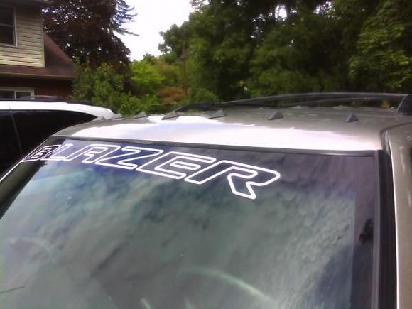 New windshield lettering and wind deflectors